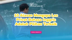 Ilustrasi Tutor Mengajar Les Privat Bahasa Inggris