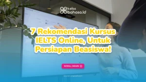 Ilustrasi Kursus belajar IELTS online sebagai persiapan mendapatkan beasiswa.