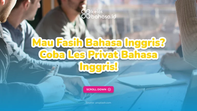 Ilustrasi Les Privat Bahasa Inggris Online