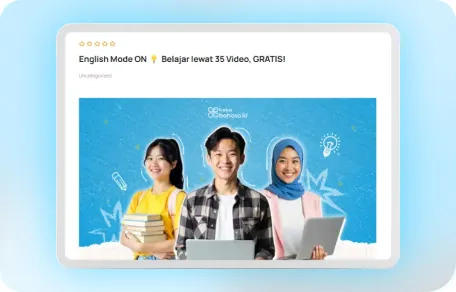 Ilustrasi Belajar Bahasa Inggris Online Baru