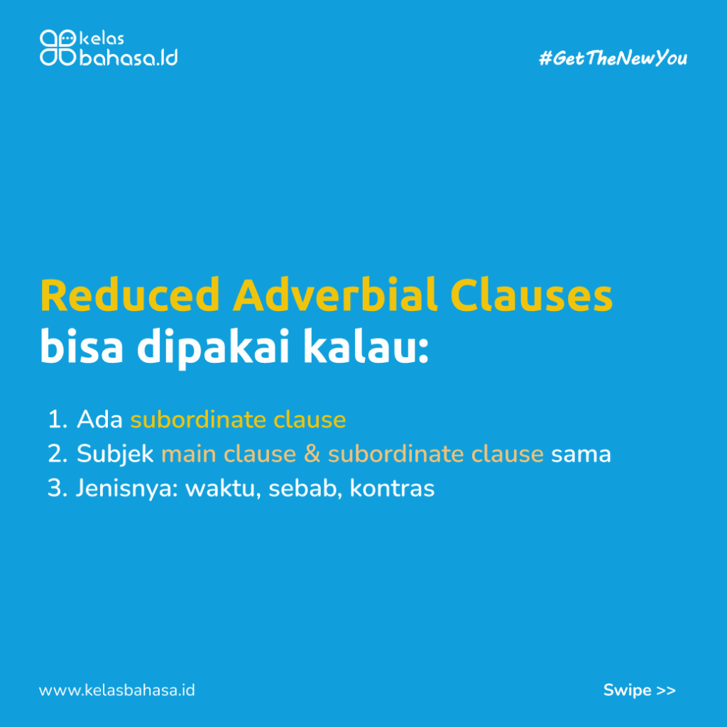 Ilustrasi Memahami Reduced Adverbial Clause dalam Bahasa Inggris