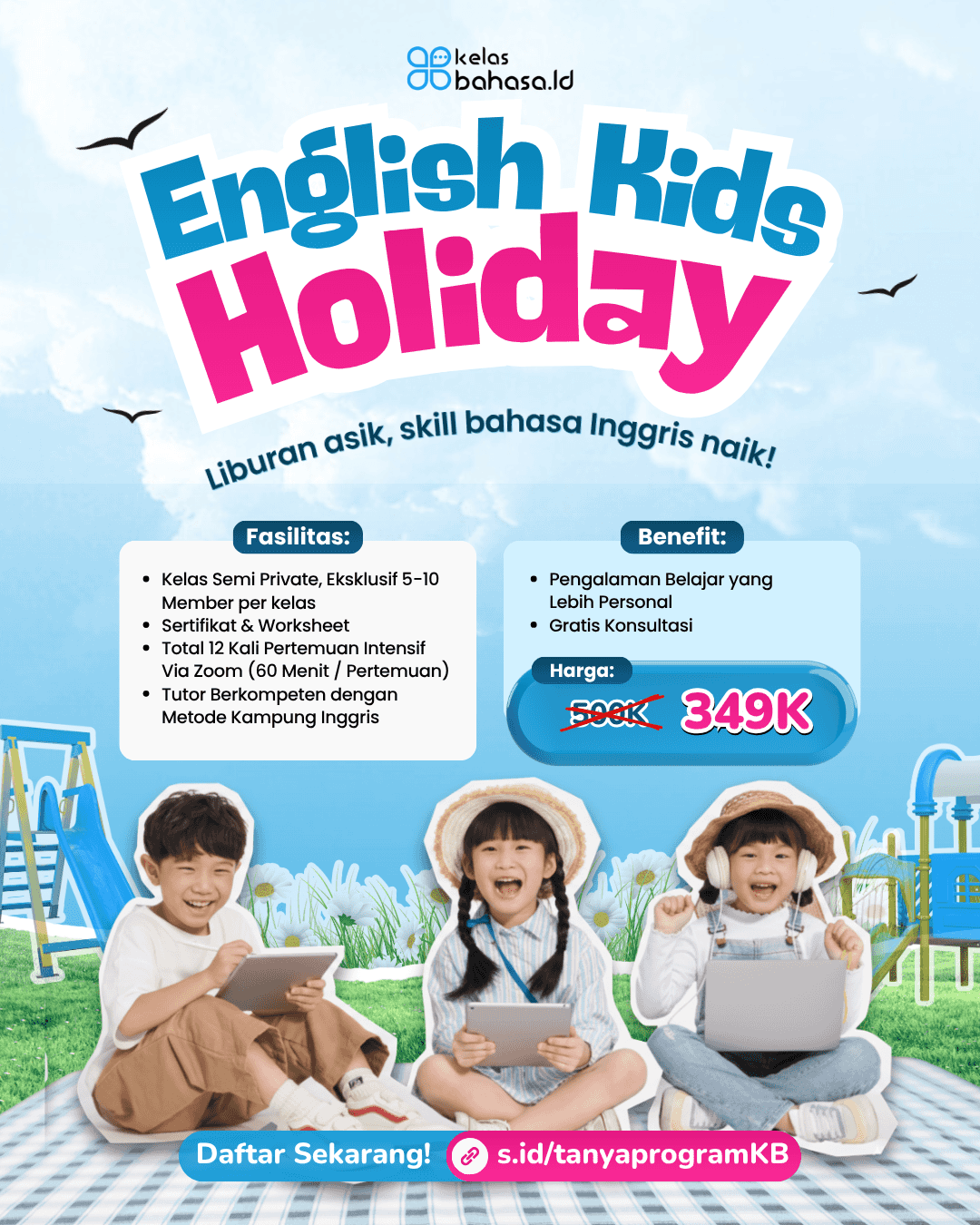 Ilustrasi Program Liburan Sekolah Bahasa Inggris