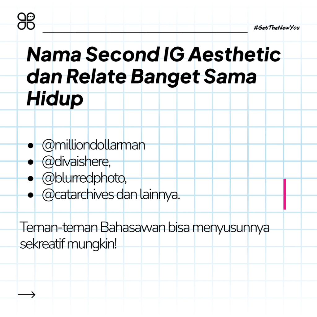 ilustrasi Nama Instagram Aesthetic