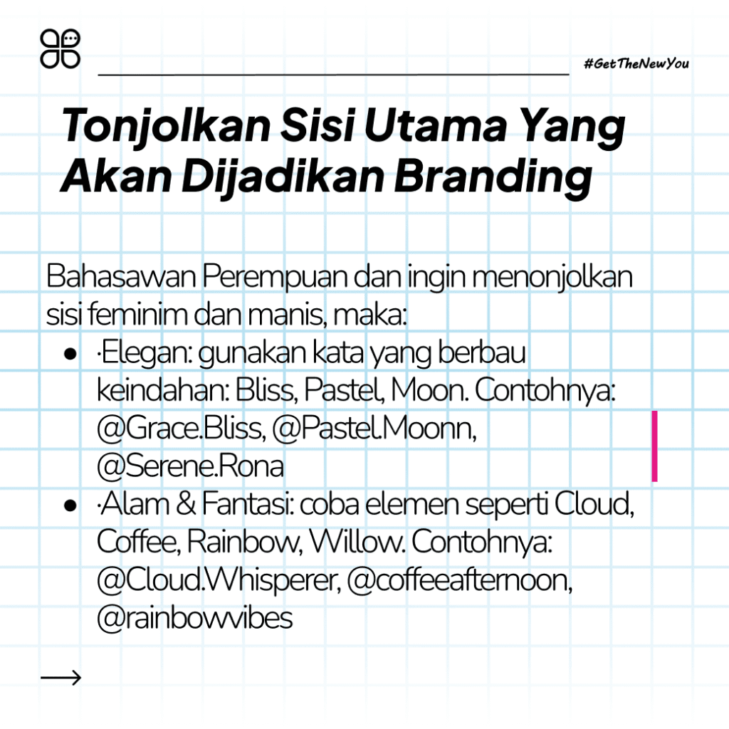 ilustrasi Nama Instagram Aesthetic