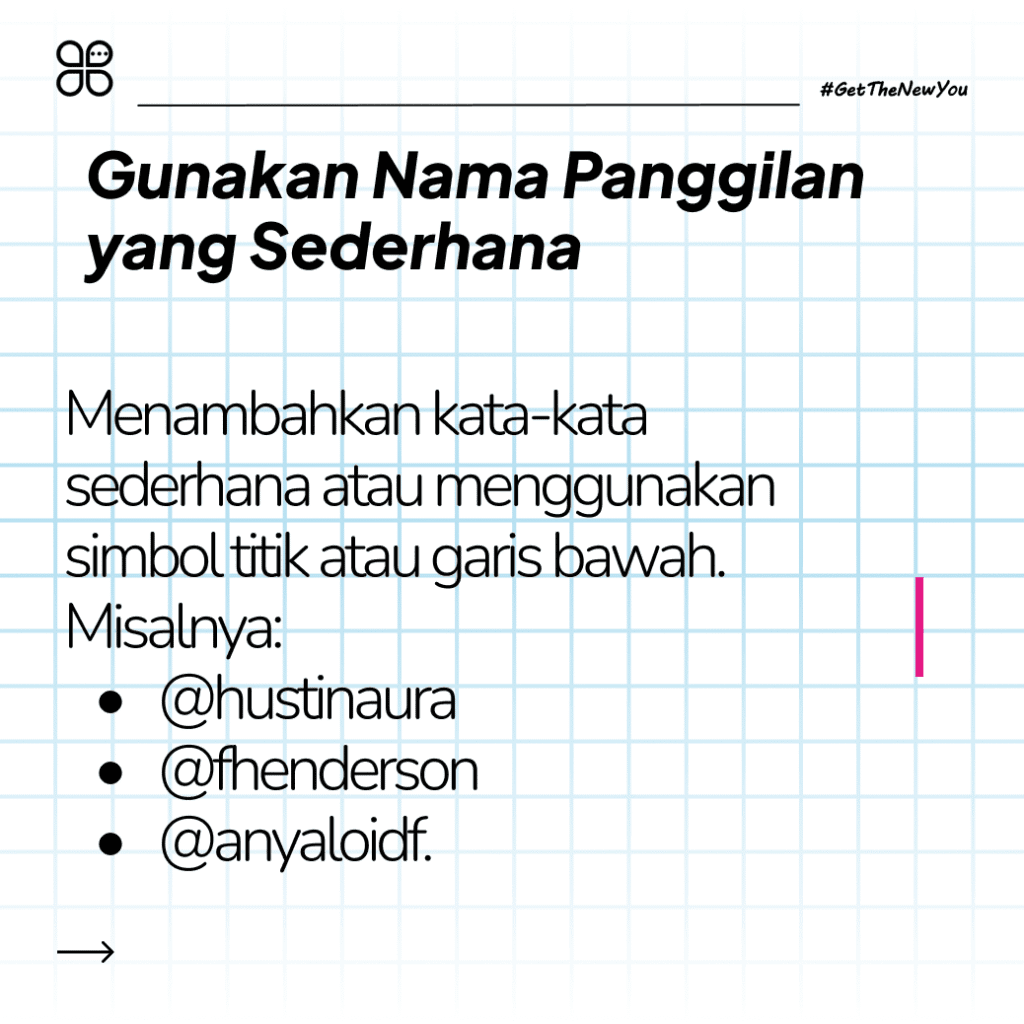 ilustrasi Nama Instagram Aesthetic