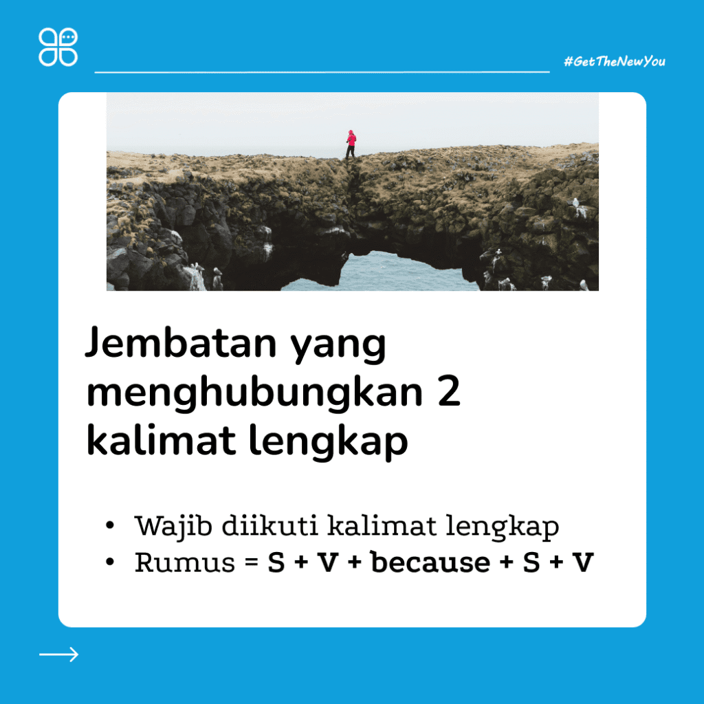 ilustrasi bedanya because dan because of