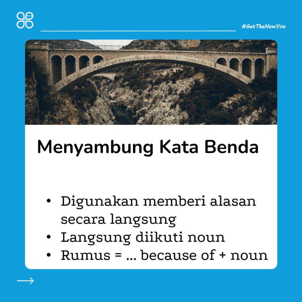 ilustrasi bedanya because dan because of