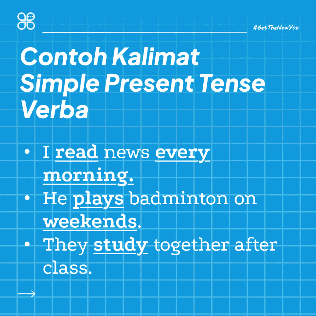 ilustrasi contoh kalimat simple present tense