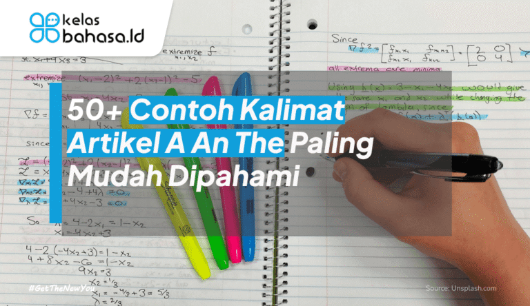 ilustrasi contoh kalimat a an the