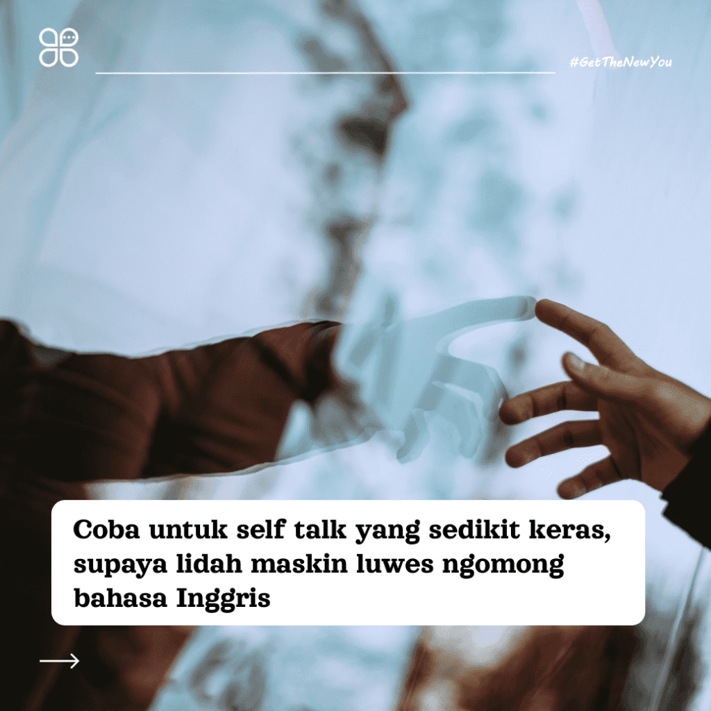 ilustrasi cara latihan speaking bahasa inggris sendiri di rumah