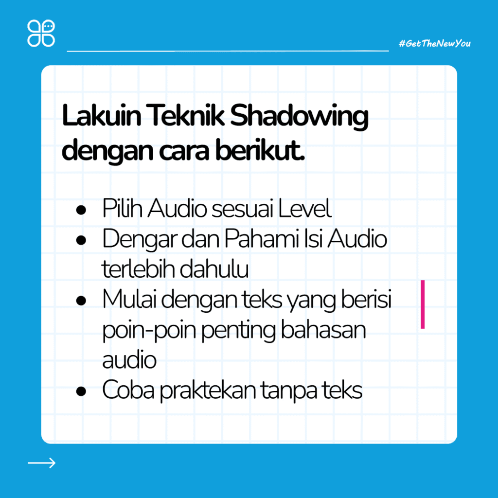 ILustrasi 4 Rahasia Jago Speaking: Teknik Shadowing Bahasa Inggris ilustrasi teknik shadowing bahasa inggris