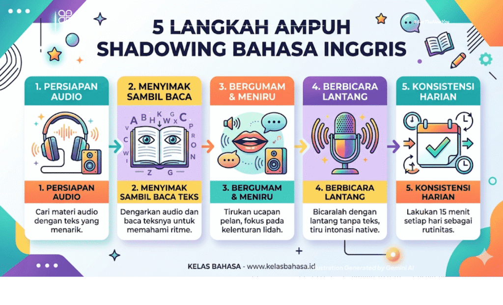 ilustrasi Shadowing Bahasa Inggris