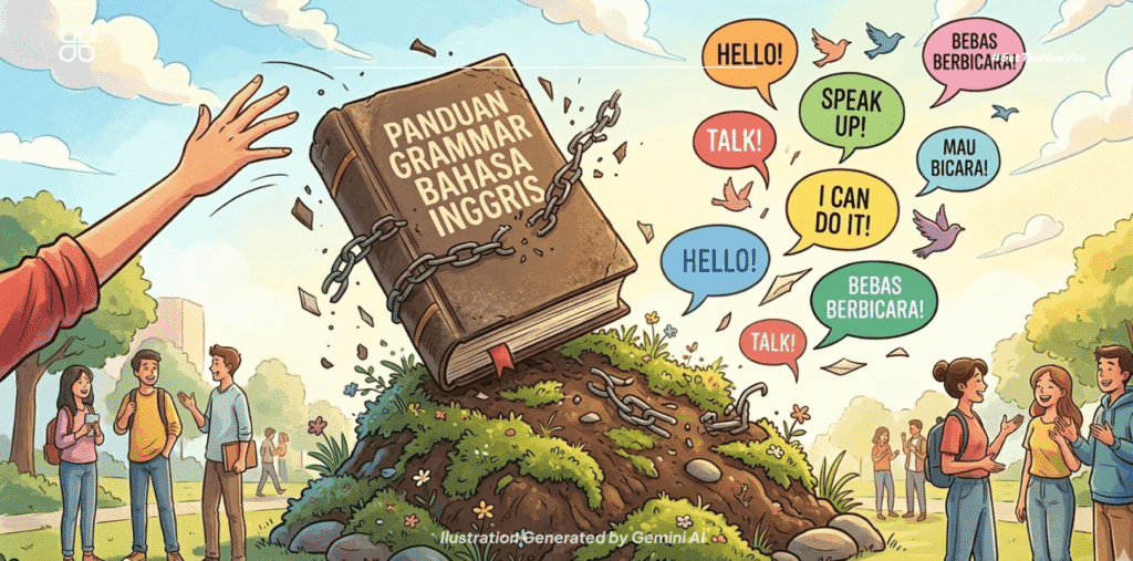 ilustrasi belajar speaking bahasa inggris untuk pemula