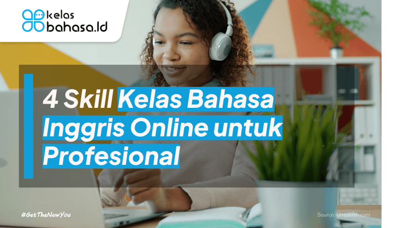 ilustrasi Kelas Bahasa Inggris Online untuk Profesional